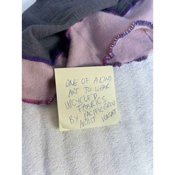 VonksArt Boho Chic Patchwork Long Sleeve Midi Dress One Of A Kind Art To Wear - Picture 10 of 10